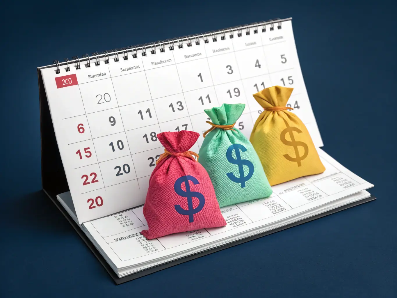 A calendar interface within the Branch app, highlighting the flexible repayment terms available to users.